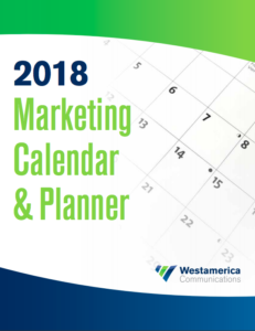 2018 Marketing Calendar Planner
