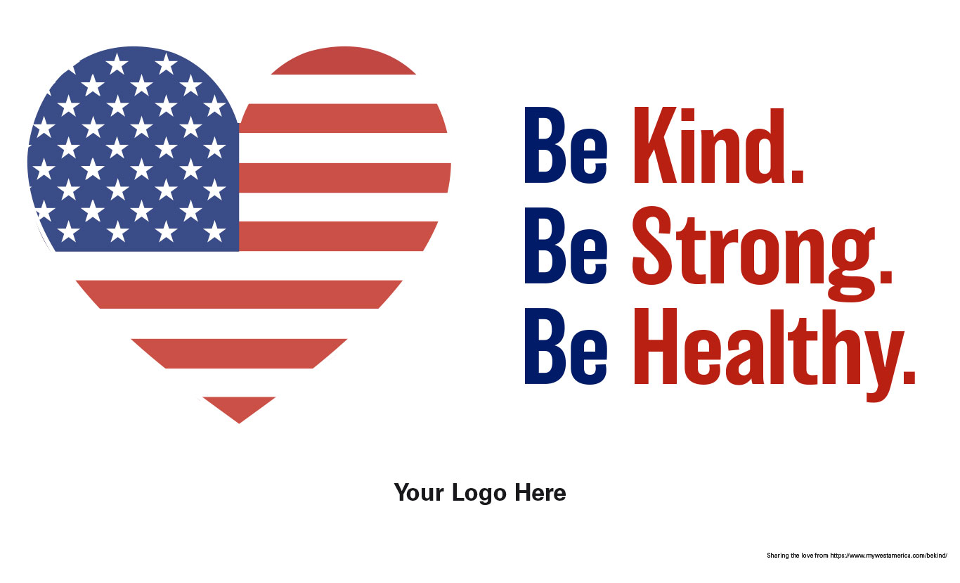 Be Kind Be Stong Be Healthy Banner